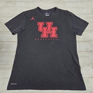 Jordan T-Shirt Mens Small Black Houston Cougars Basketball Dri-FIT BV1919-00A